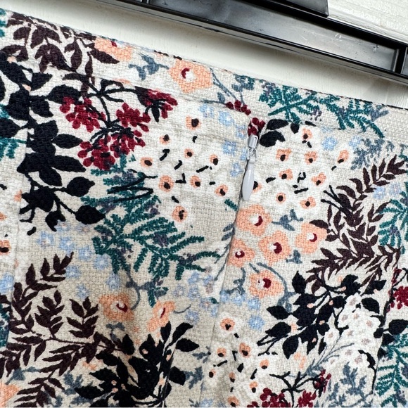 LOFT Floral Print Skirt - Black, Green, Pink - Picture 4 of 5